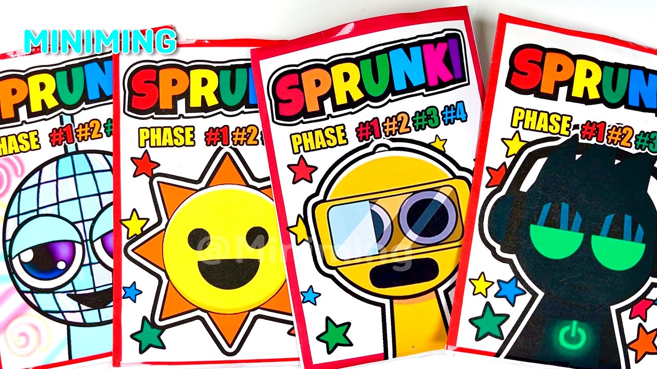 🌈SPRUNKI Blind Bag OC Young Garnold, Mr. Sun, Disco ASMR Phase 1vs2vs3vs4, Squishy