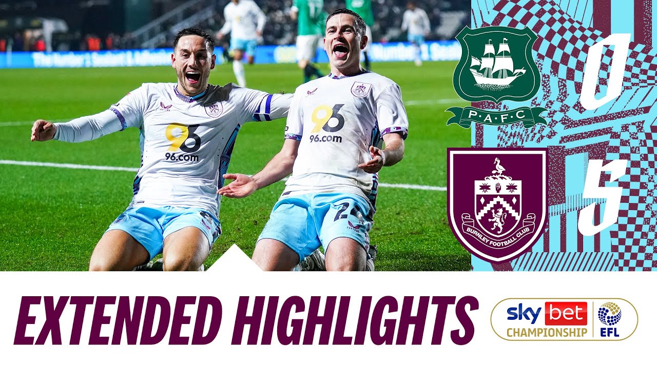 Clarets Net Five In The First Half 🤯 | EXTENDED HIGHLIGHTS | Plymouth Argyle 0 - 5 Burnley