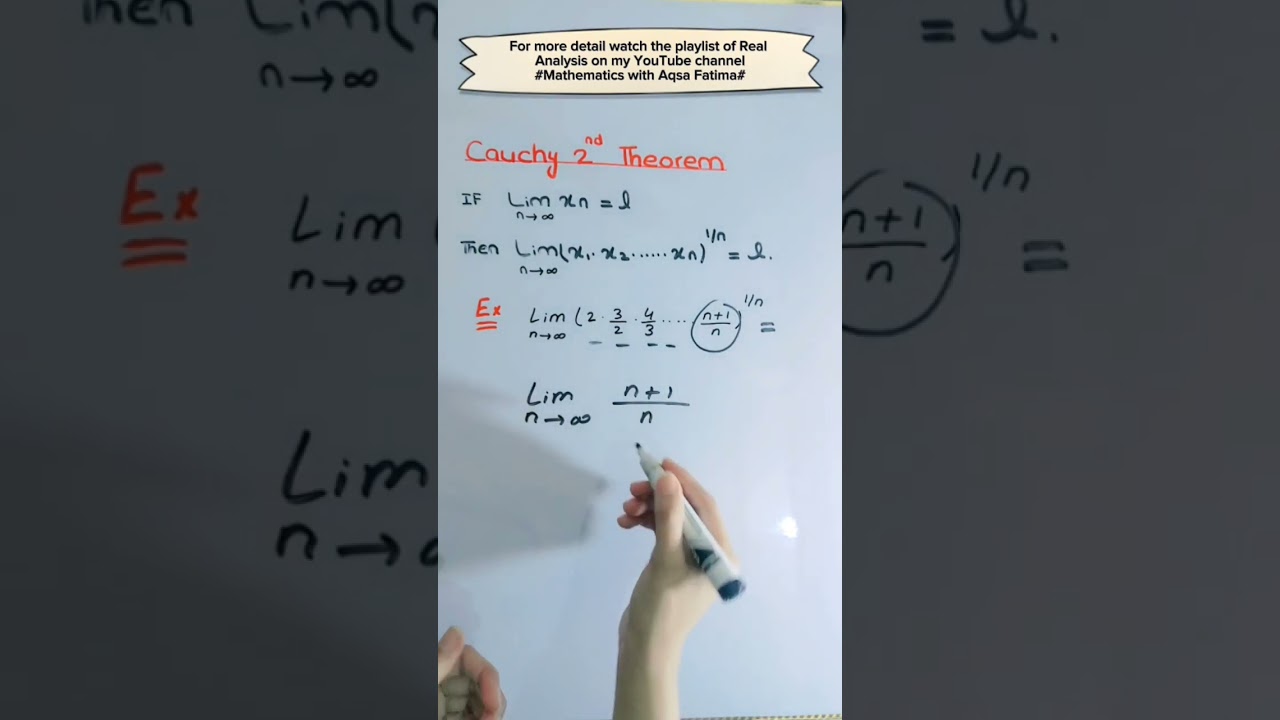 Cauchy second theorem for convergence of sequence 
