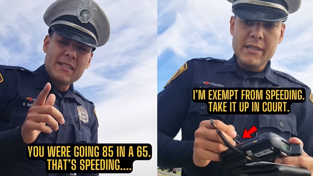 Cop Caught Speeding While Writing a Ticket — Awkward Moment Follows