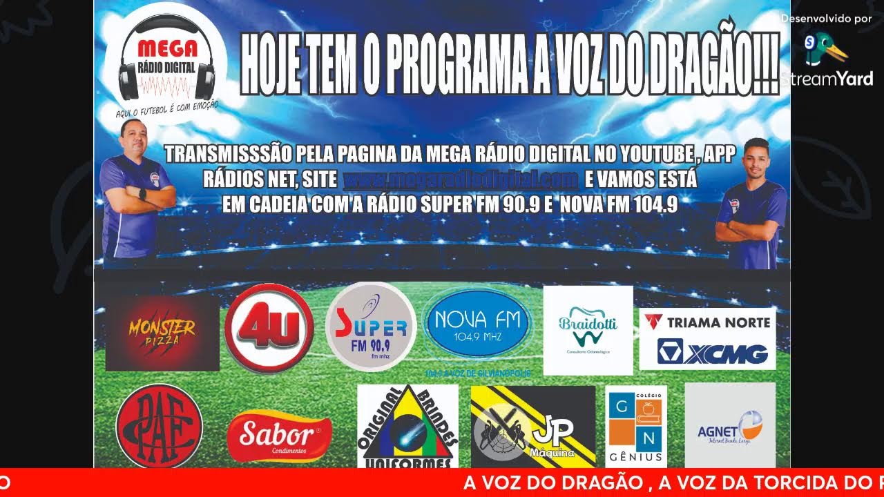 PROGRAMA A VOZ DO DRAG&Atilde;O A VOZ DA TORCIDA DO POUS&Atilde;O