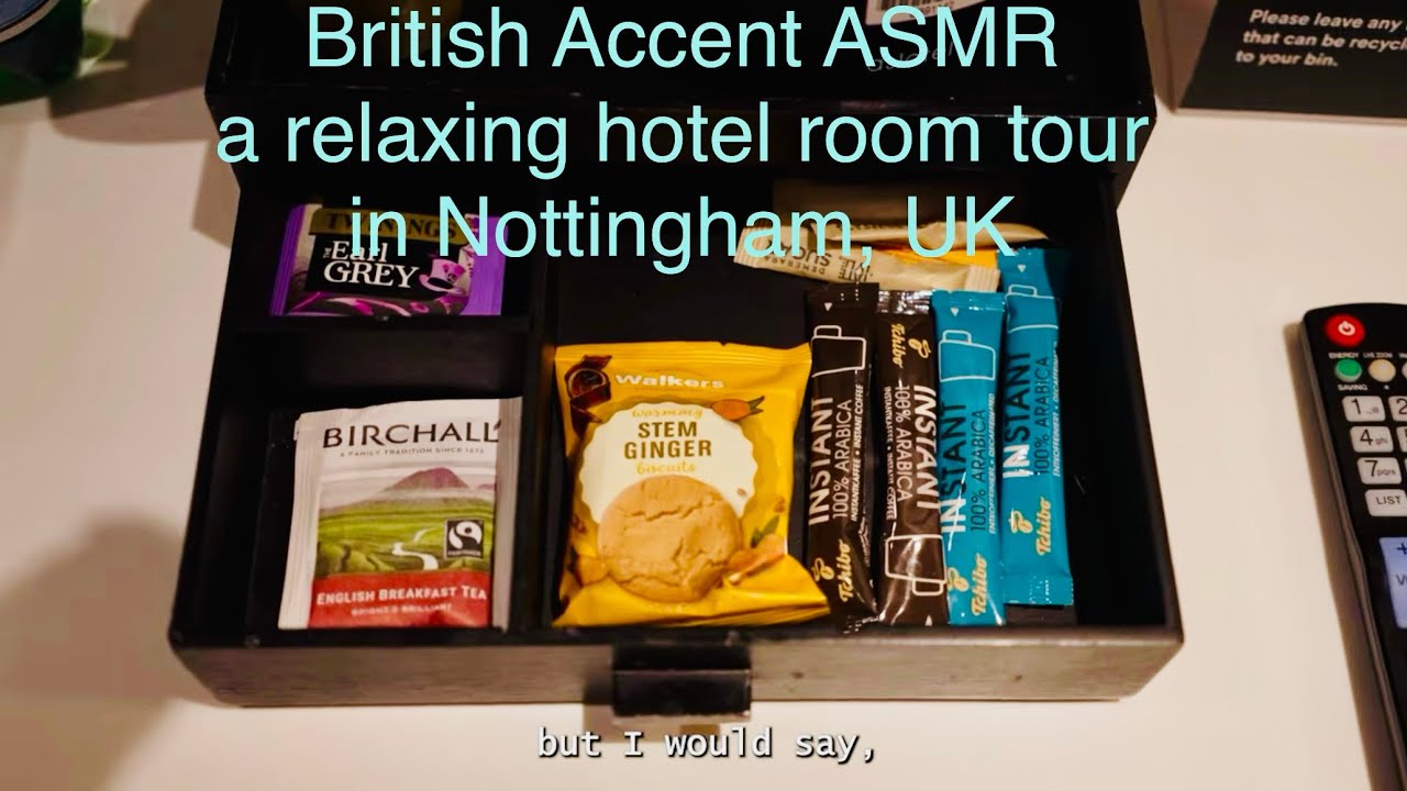 British Accent ASMR at the lovely Orchard Hotel & Spa in Nottingham - a relaxing hotel room tour