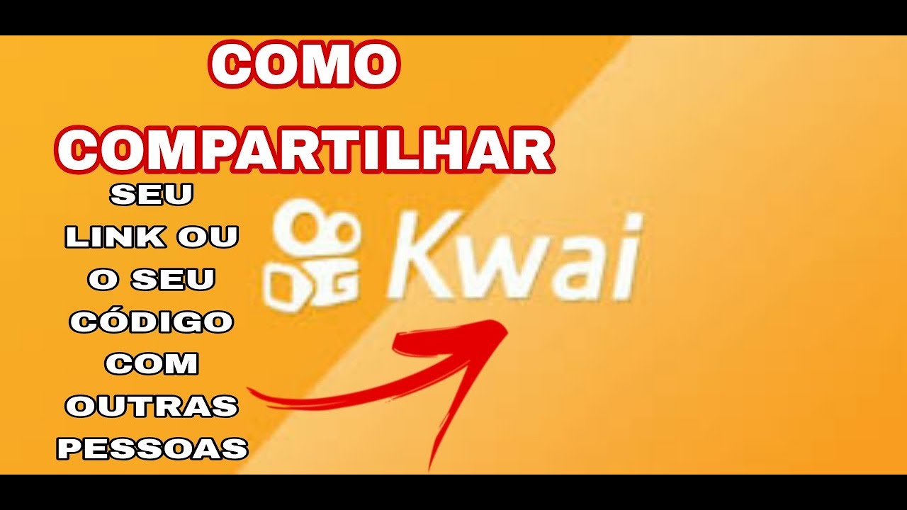 Como compartilhar o seu c&oacute;digo ou link do kwai!