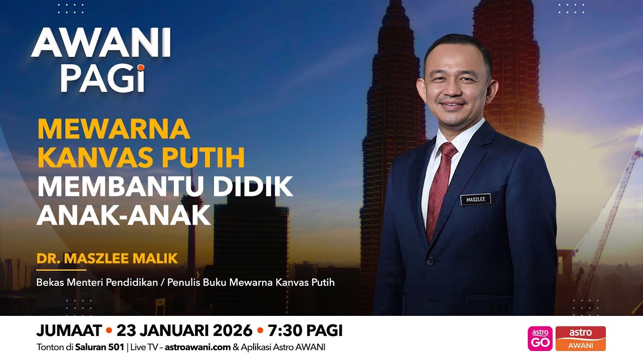 [LANGSUNG] #AWANIPagi | Mewarna kanvas putih, petua bantu didik anak-anak | 23 Jan 2026