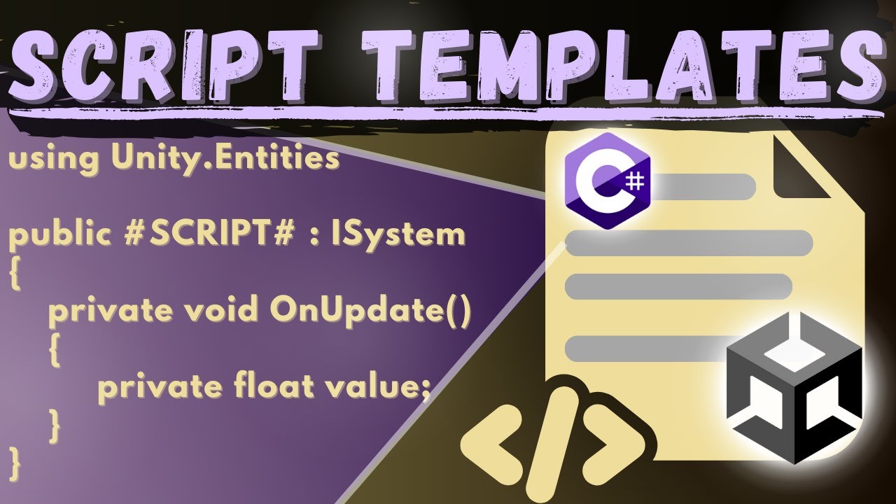Use YOUR OWN Script Templates In Unity! || DOTS Time Saver