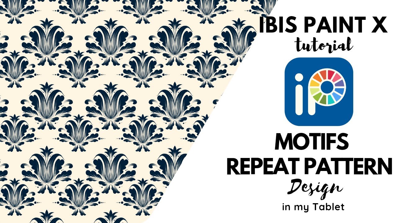 Сложный повторяющийся узор в процессе создания узора IBIS PAINT X | SEAMLESS Motif