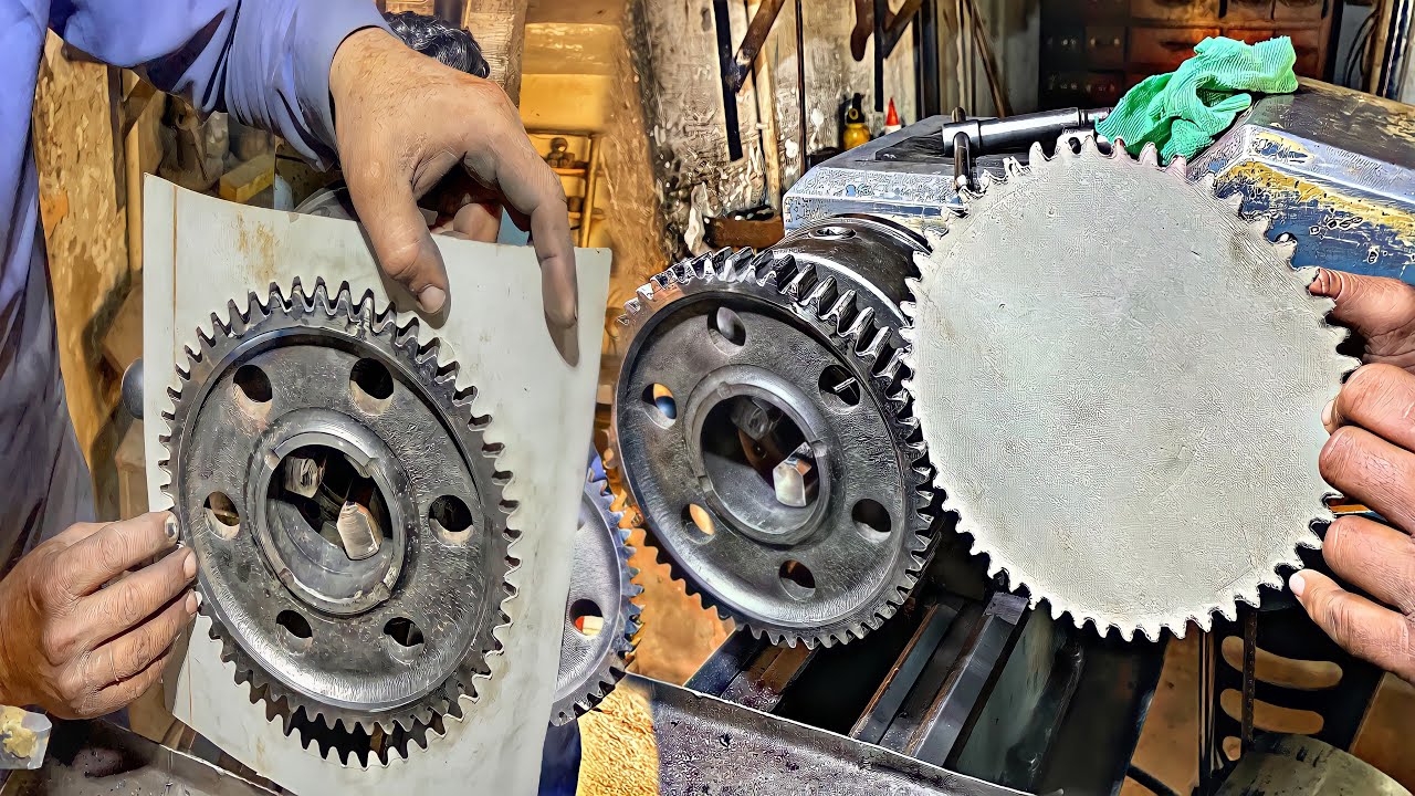 Have you seen this work before?  GearBox Teeth repair | The procedure is very strange |