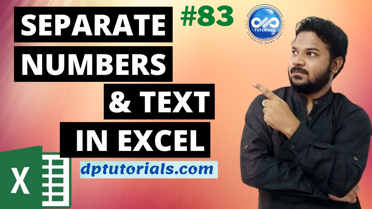 Как отделить числа от текста в Excel || Советы и рекомендации по Excel || dptutorials