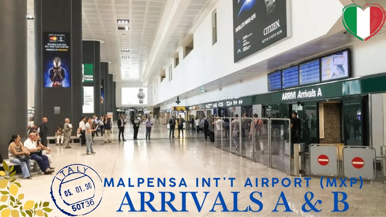 Arriving Milano Malpensa Int'l Airport (MXP) Terminal 1, Exit A & B, Ground Transportation (4K)