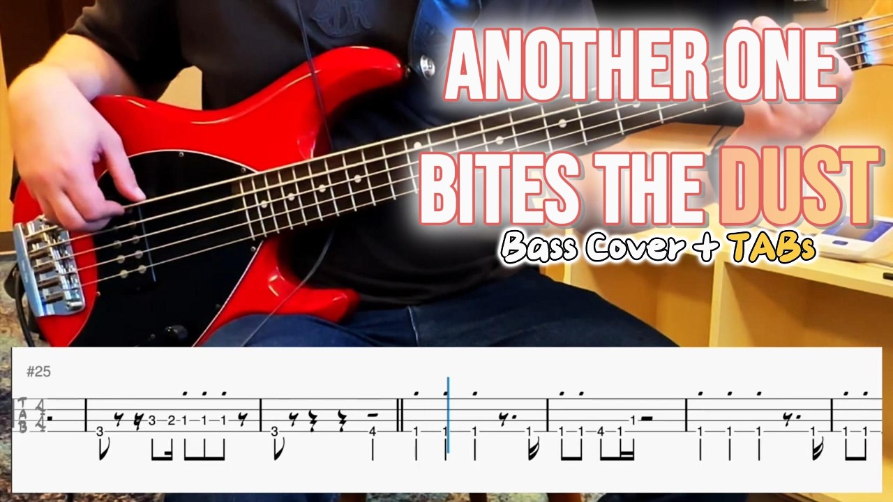 Another One Bites the Dust – Queen | Bass Guitar TAB + Sheet Music (Play Along Cover)