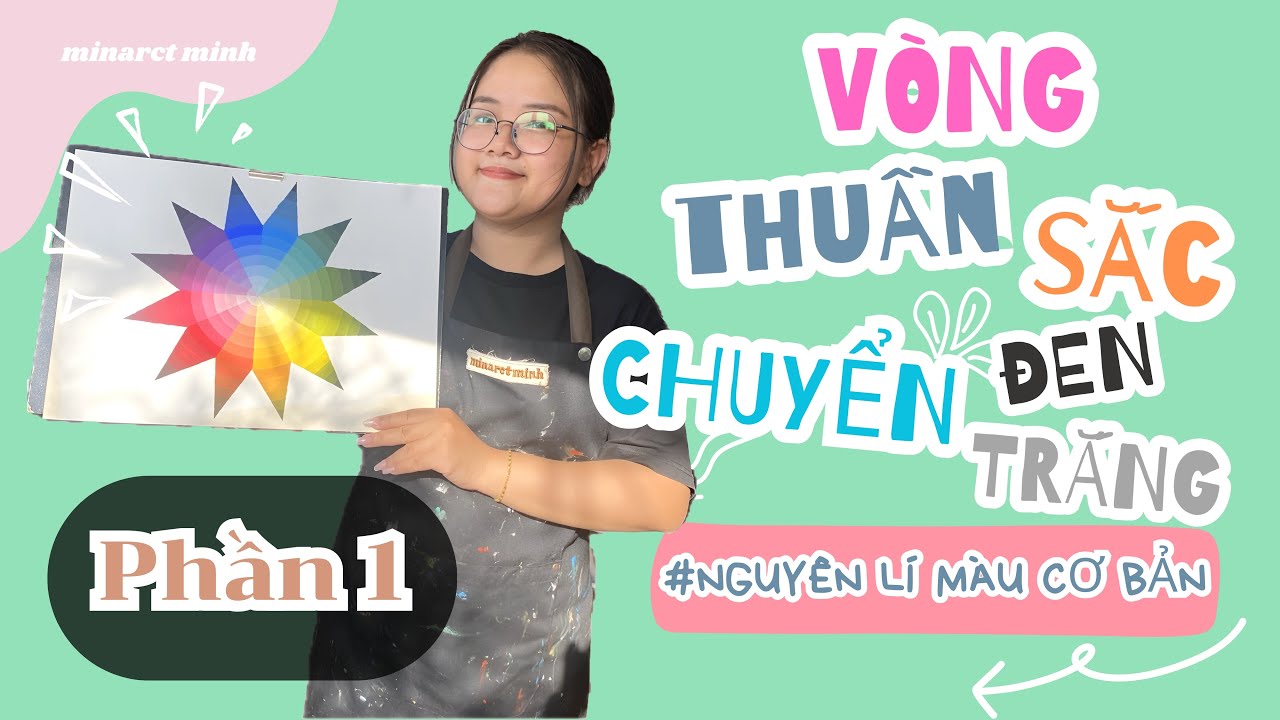 Vòng thuần sắc | Hướng dẫn vẽ vòng thuần sắc chuyển đen trắng và cách pha màu A-Z Phần 1