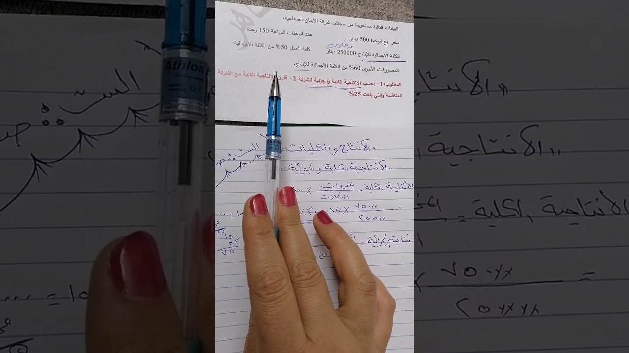 محاضره 3 الإنتاج والعمليات الإنتاجية الكلية والجزئية