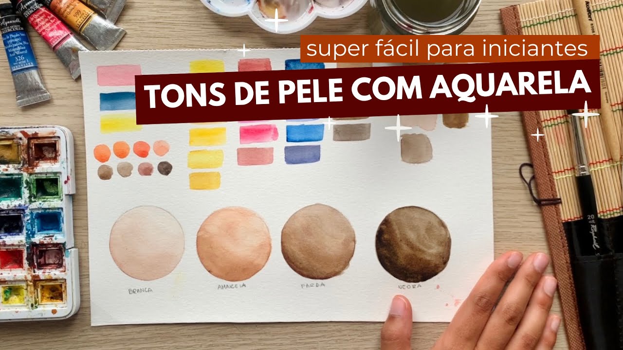 COMO CRIAR TONS DE PELE COM AQUARELA | fácil para inciantes