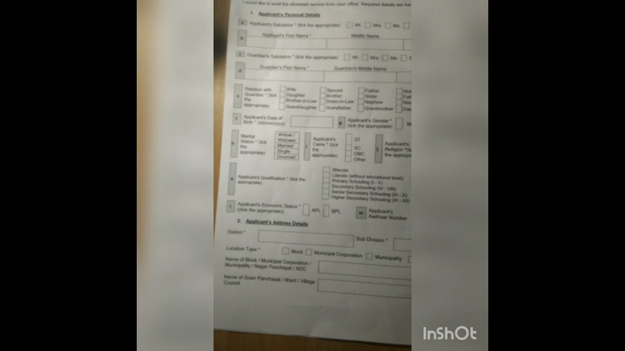 Income Certificate Form Fill up