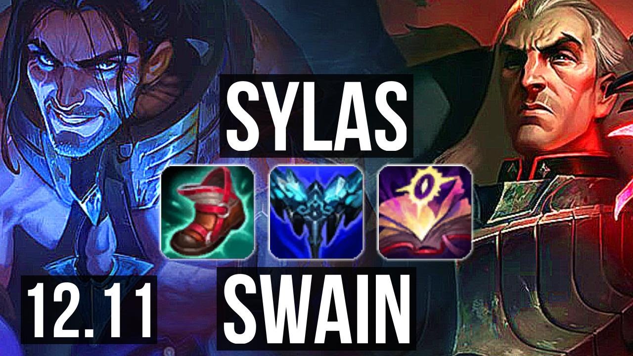 SYLAS vs SWAIN (TOP) | 10 solo kills, 10/1/2, Legendary, 800+ games | KR Diamond | 12.11