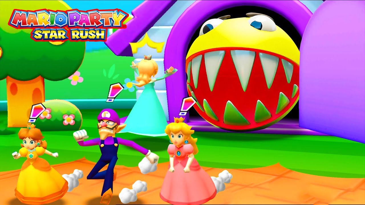 Mario Party Star Rush - Peach vs Daisy vs Waluigi vs Rosalian (Master CPU)