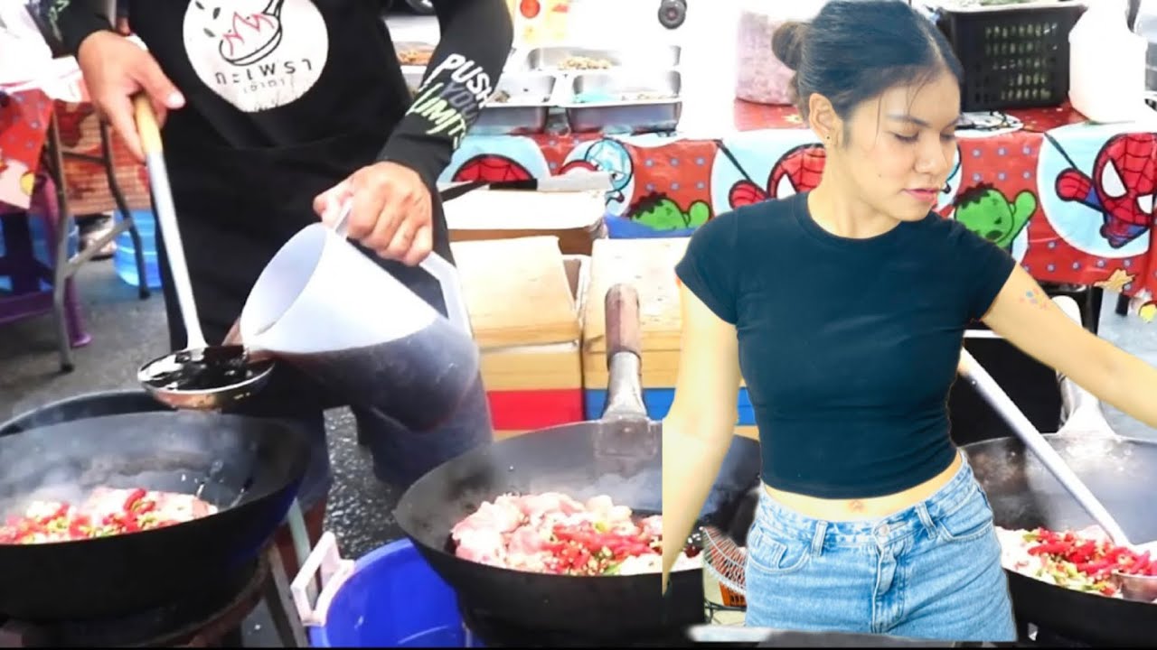 How To Cook Satisfying Pork,Chicken and Beef In Bangkok-Thai street food 