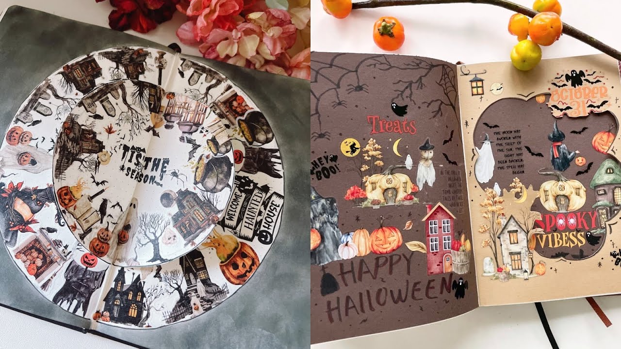 ASMR Aesthetic Journaling | Halloween Themed 🎃 | The Washi Tape Shop
