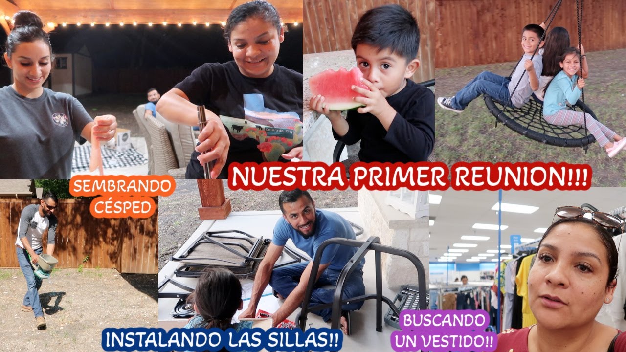 Nuestra Primer Cena en Nuestro Patio🌭😋+ARMANDO las Sillas de la Barra🤩+Plantando Césped🌱