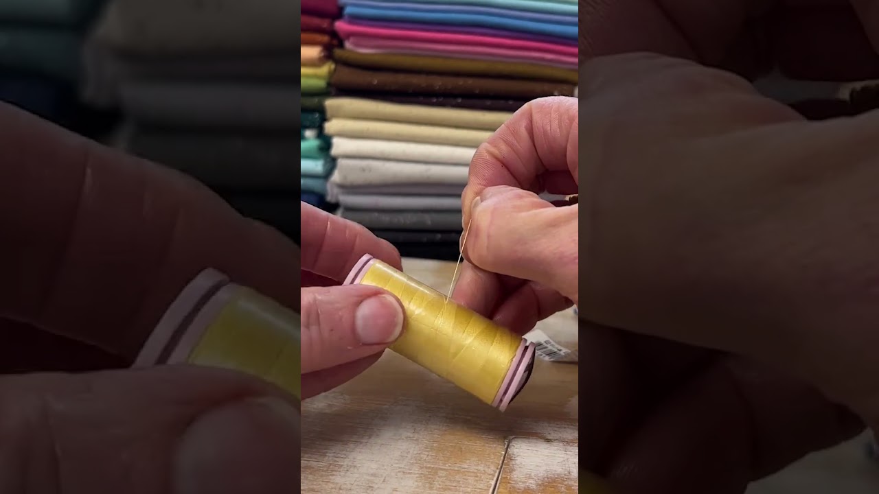 Easily Remove the Plastic Wrap from a Spool of Thread
