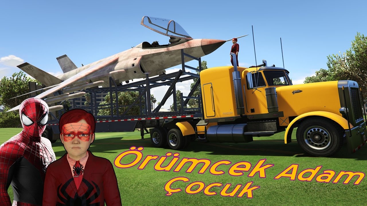 Örümcek Adam Savaş Uçağı Taşıyor Örümcek Çocukla Denize Dalıyor