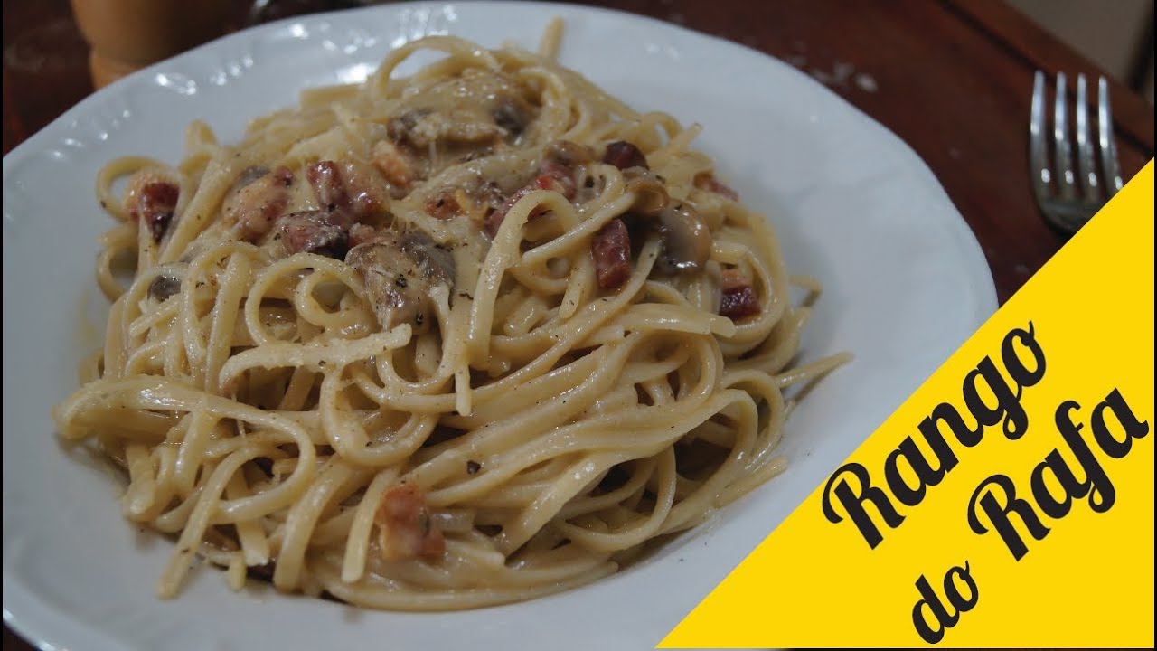 Talharim ala carbonara - Rango do Rafa