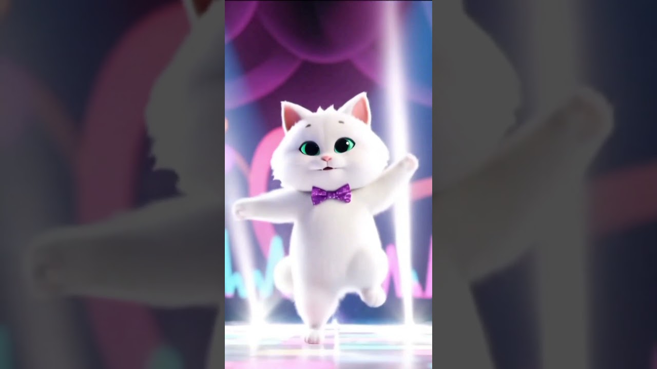 “💖 Barbie Girl Song + AI Pixar Golden White Cat Dance 🐱 | Colorful Stage | Viral Cartoon 