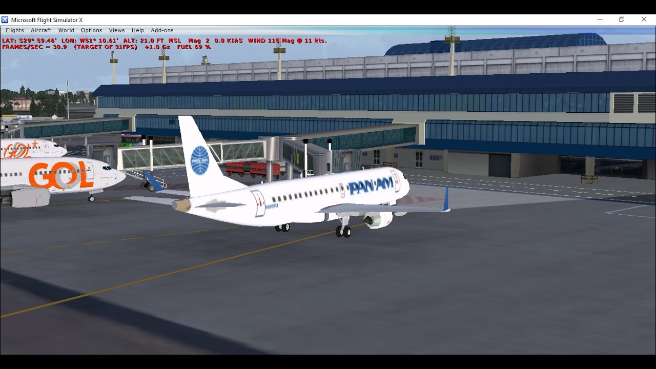 FSX E 190 COM PINTURA DA EXTINTA PAN AM BELO POUSO NA TERRA DOS GAUCHOS EM SBPA by Cmte. JLuiz