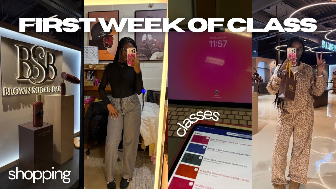 FIRST WEEK OF CLASSES  | gym, shopping and studying 