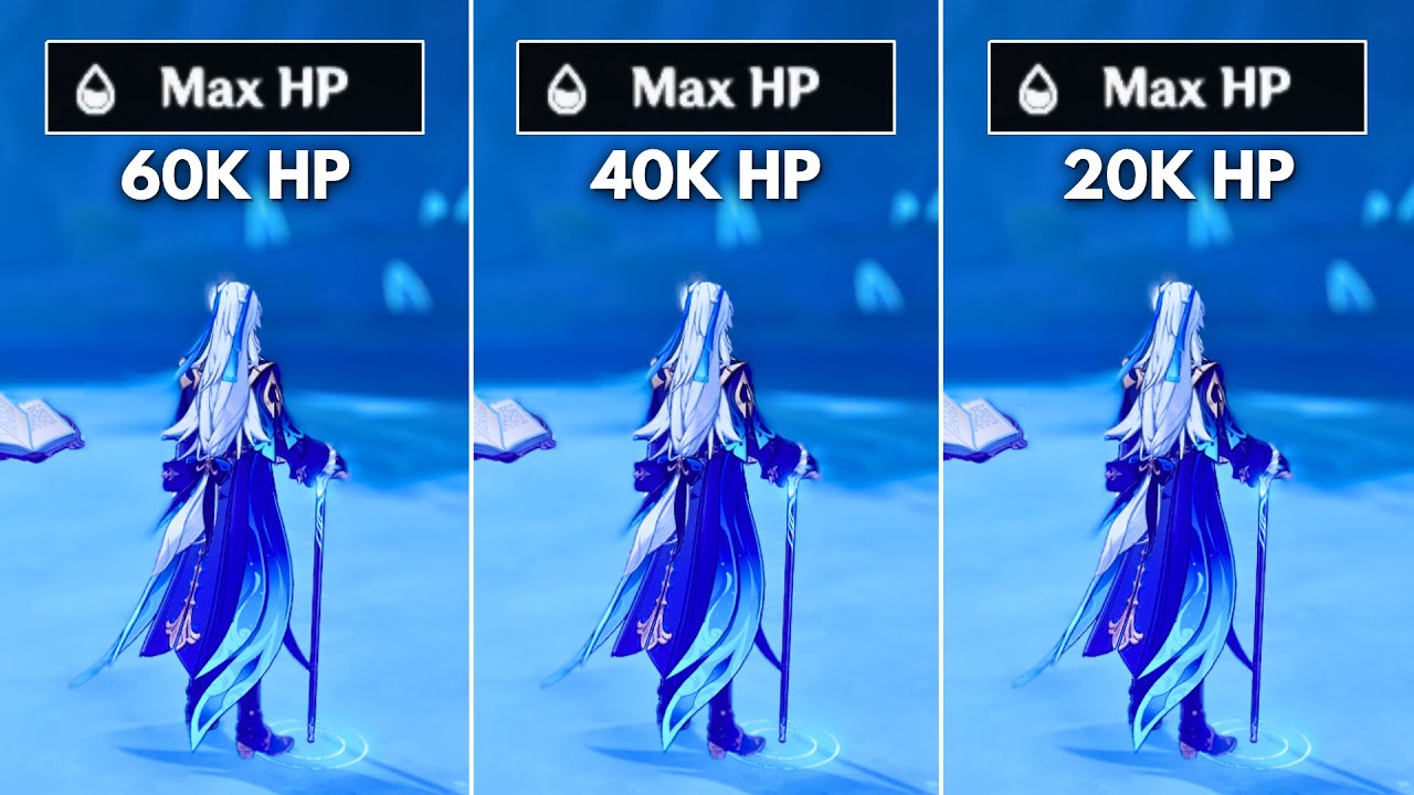 60k vs 40k vs 20k HP!! Best Build for F2P Neuvillette?? [ Genshin Impact ]