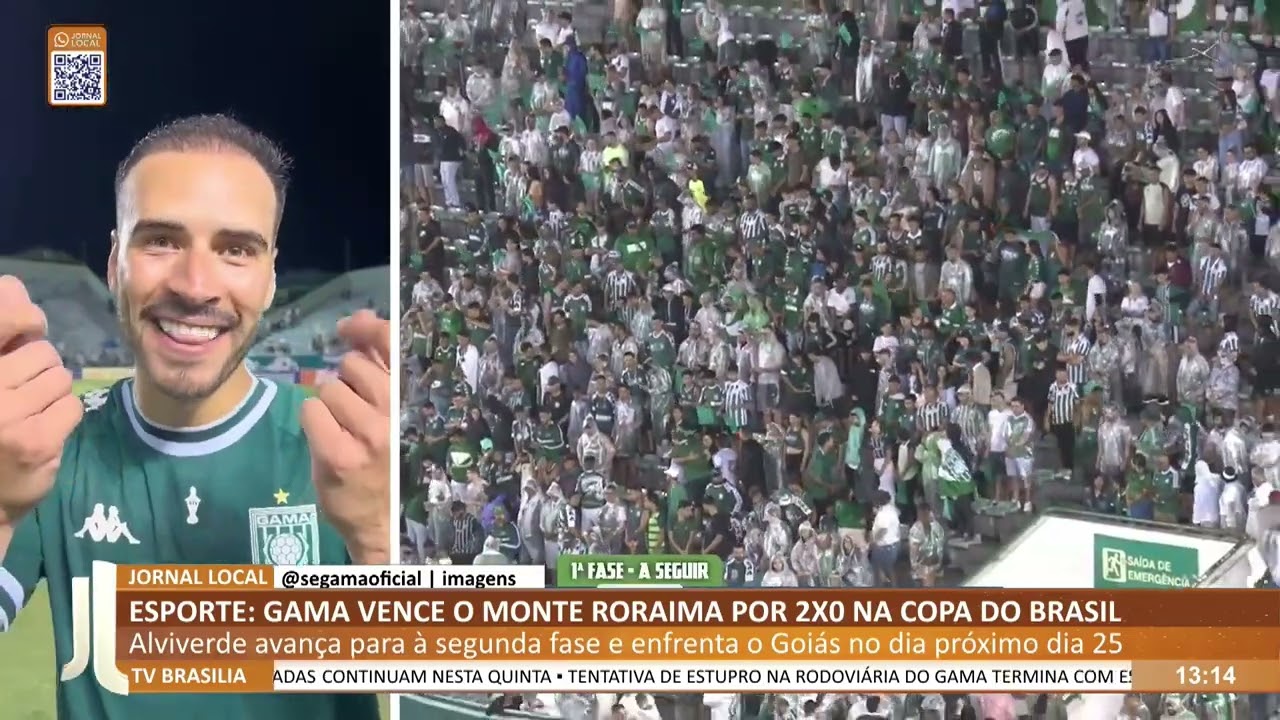 JL - Esporte: Gama vence o Monte Roraima por 2x0 na Copa do Brasil