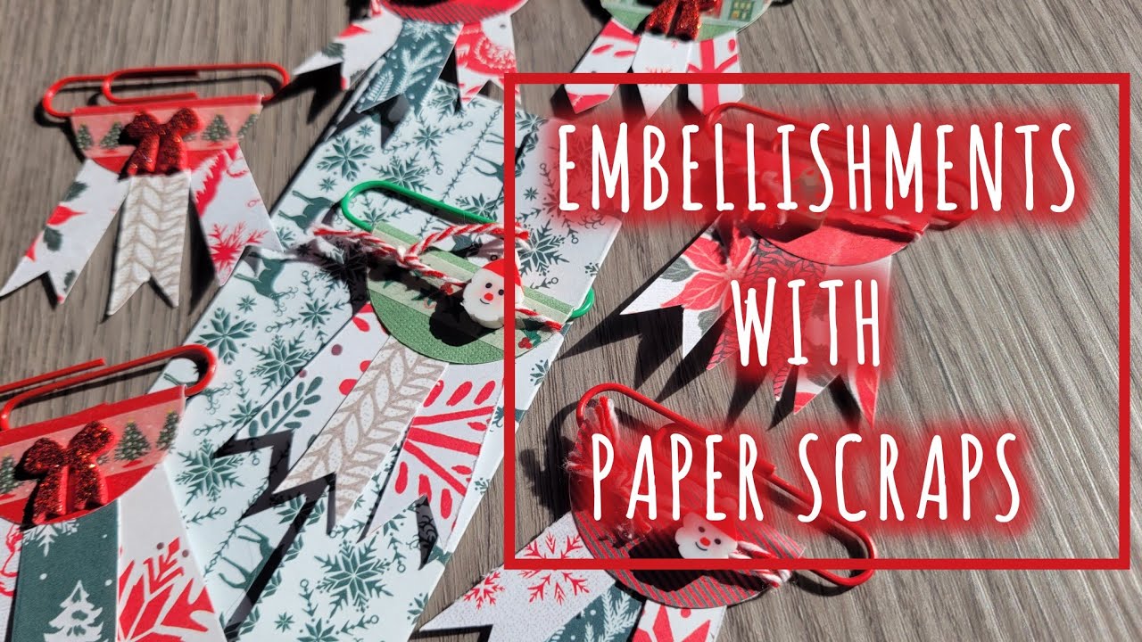 Turning scraps into embellishments | Paperclip embellishment | What to do with paper scraps