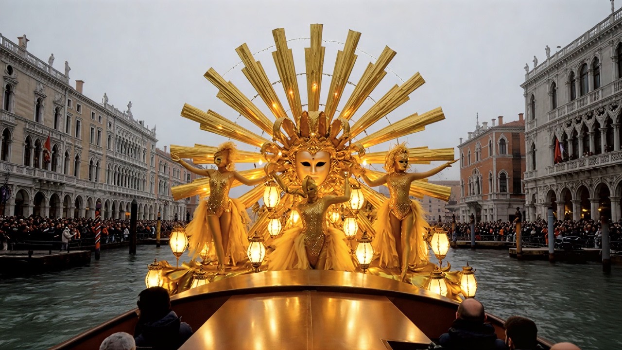 Venice, Italy Carnival 2026 Grand Canal Water Parade  Mask Orchestra & Midnight Finale FULL EVENT 4K