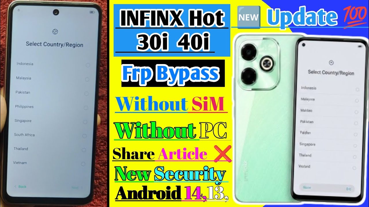 {||Infinix Hot 40i ✓Frp Bypass New York Update Metted Android 14 No Need Sim Easy Working Trick ✓||}