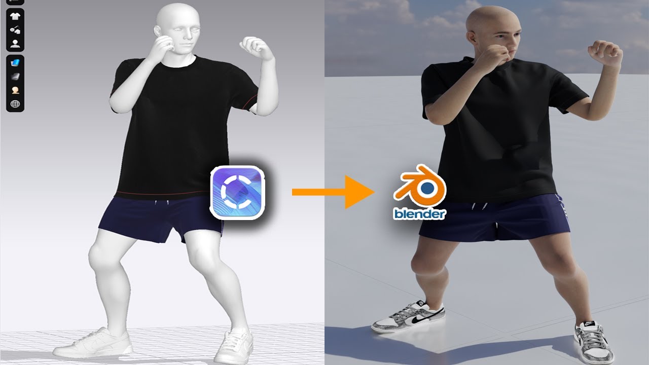 Как экспортировать анимацию ткани из Clo3d в Blender 4.0+