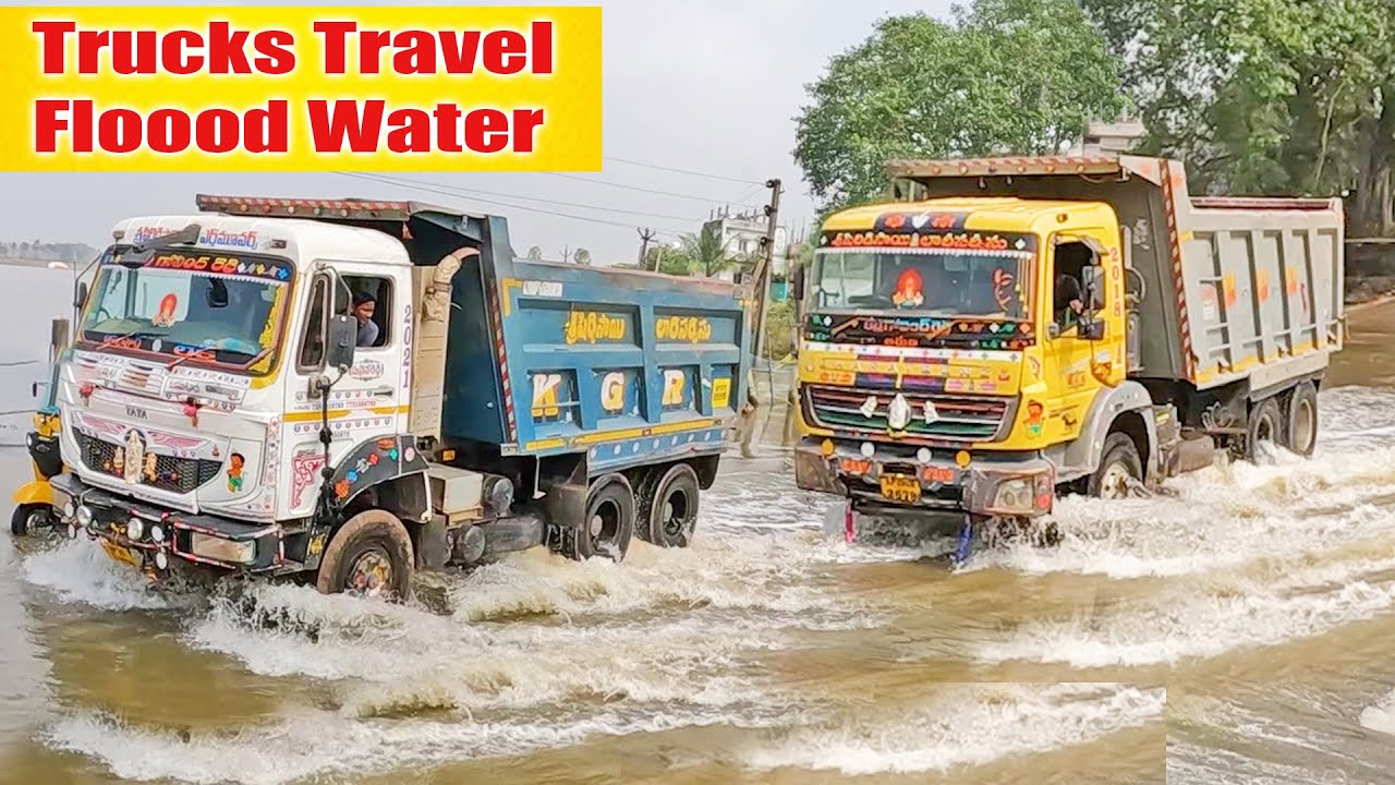 EXTREME Dangerous Driving with Loaded TIPPER in Rainy roads | Lorry Truck Videos | Tipper Lorry