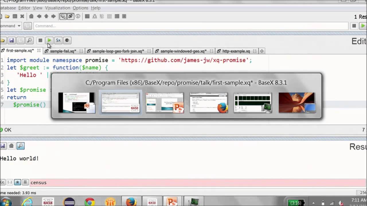 James Wright: The Power of Promises and Parallel XQuery Execution