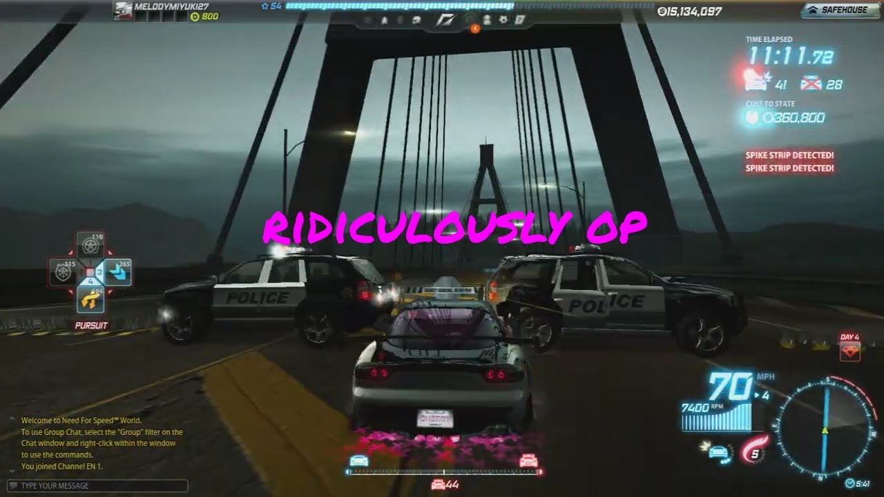 Need For Speed World: Ridiculous and Unbalanced Police Chase.