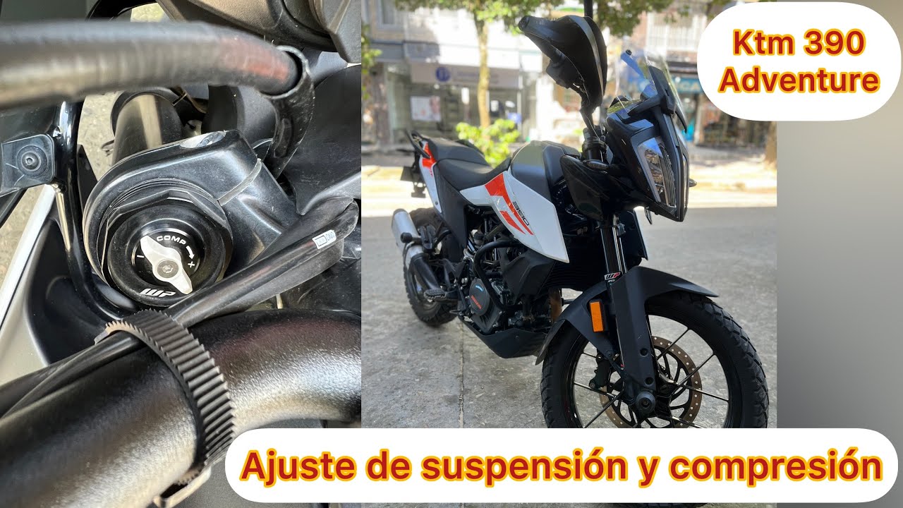 como ajustar suspension y compression [ KTM adventure 390 ]