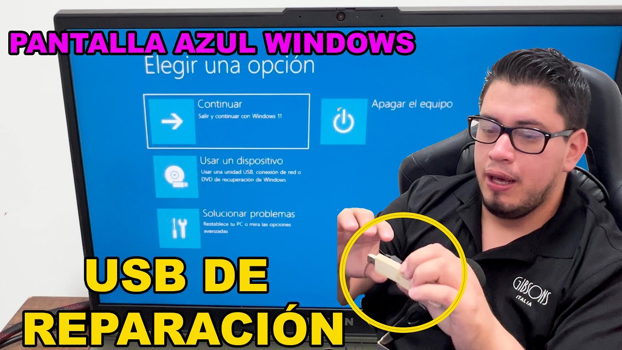 Crear USB de Recuperaci&oacute;n de Windows 11 para Solucionar el Pantallazo Azul
