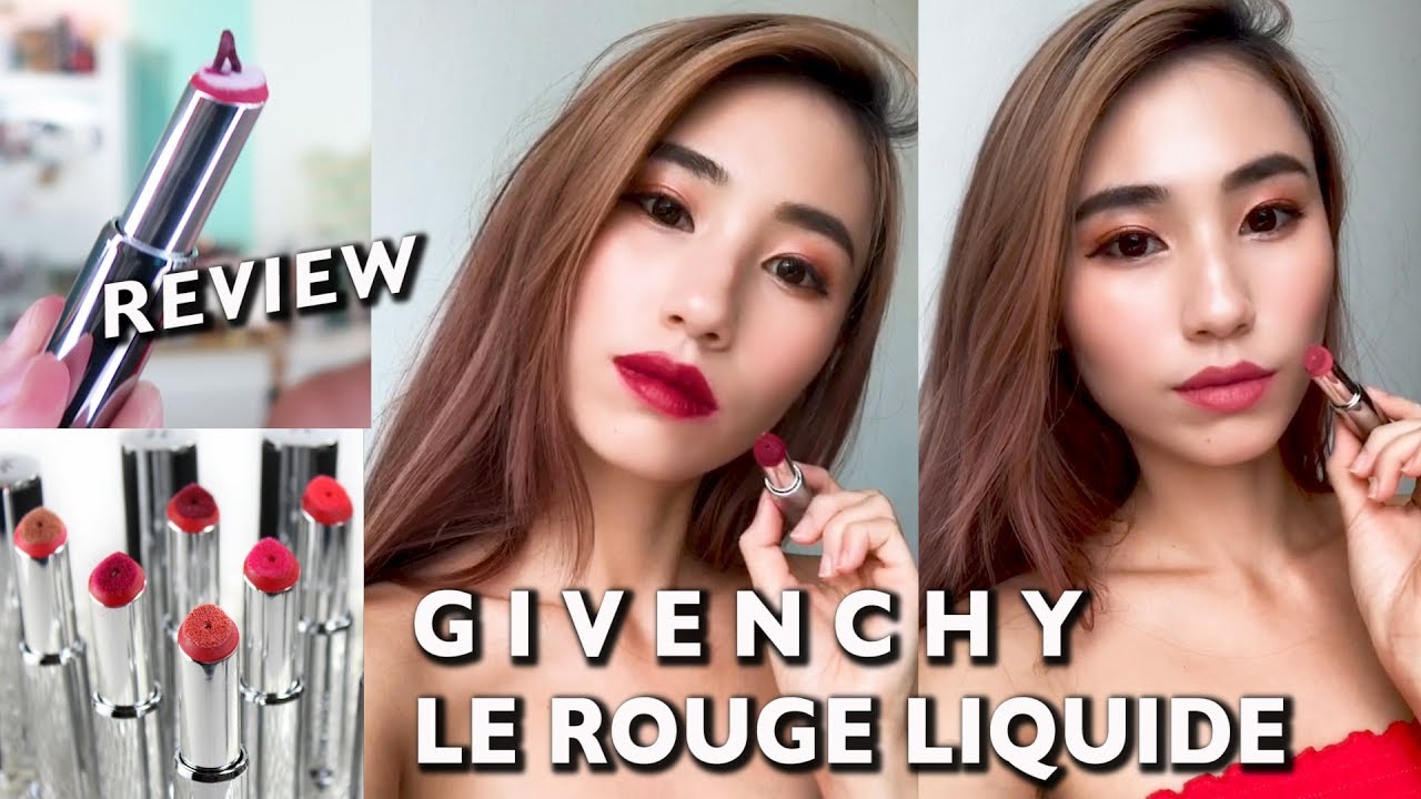 NEW GIVENCHY LE ROUGE LIQUIDE LIPSTICKS SWATCHES & REVIEW