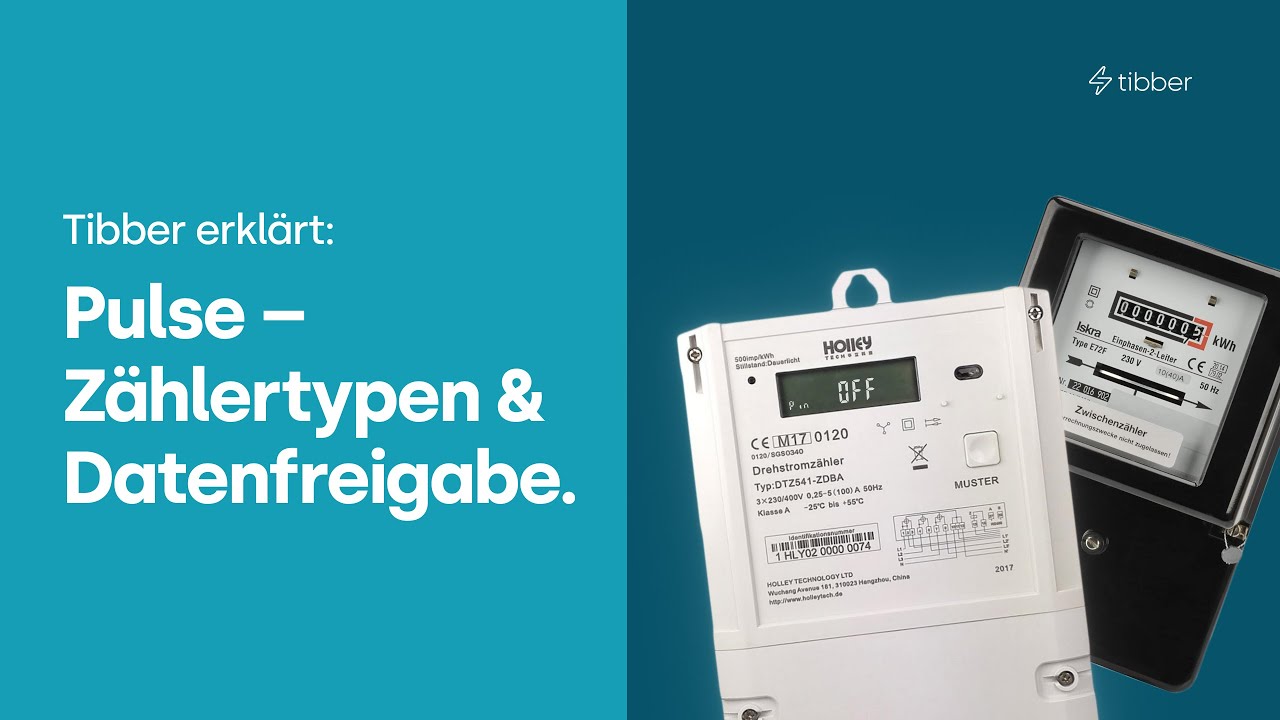 Tibber erklärt: Pulse | Video 3 – Zählertypen und Datenfreigabe.