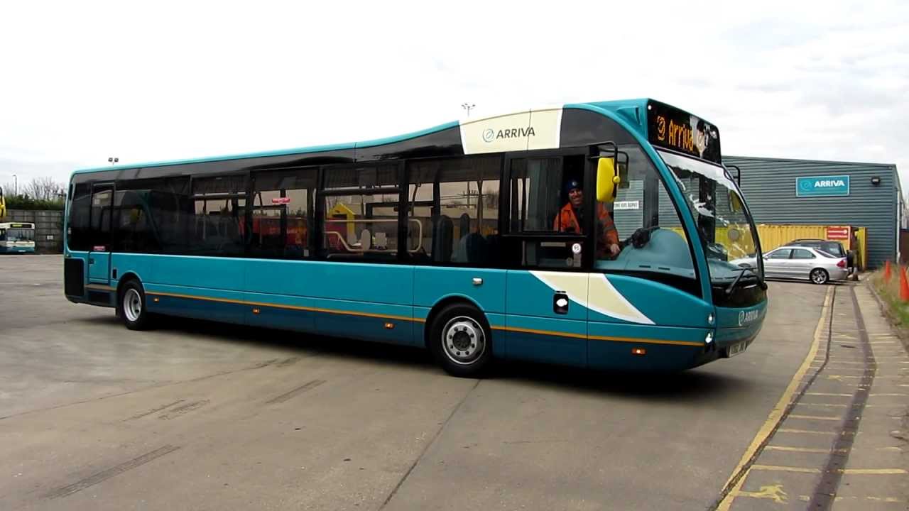 Brand new Arriva Southend Optare Versa bus KX62 JNO just after delivery, 15 Feb 2013