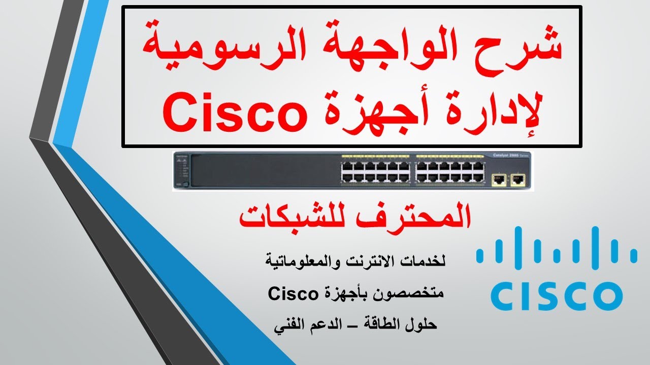 شرح الواجهة الرسومية لادارة اجهزة سيسكو Cisco