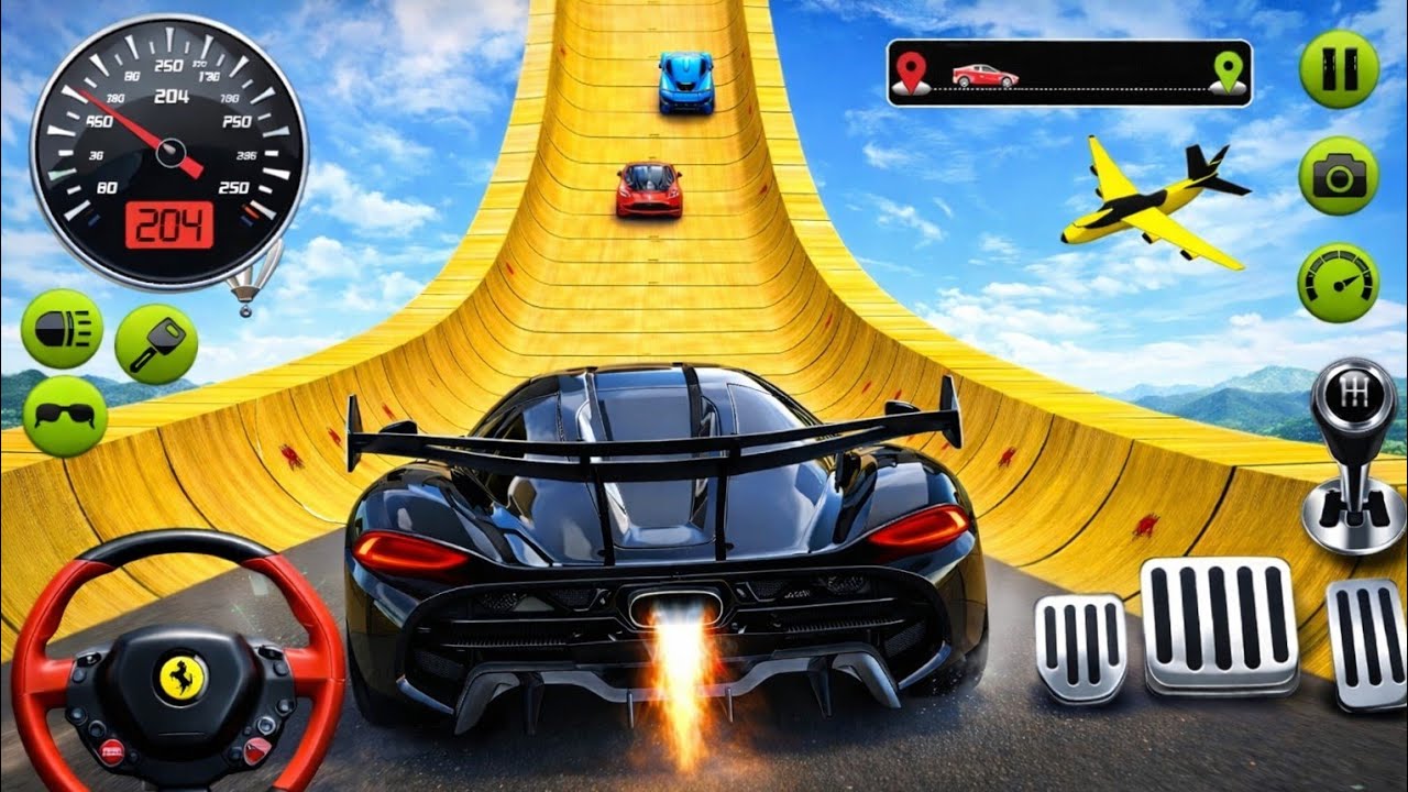 Gt car stunt master super car games video 