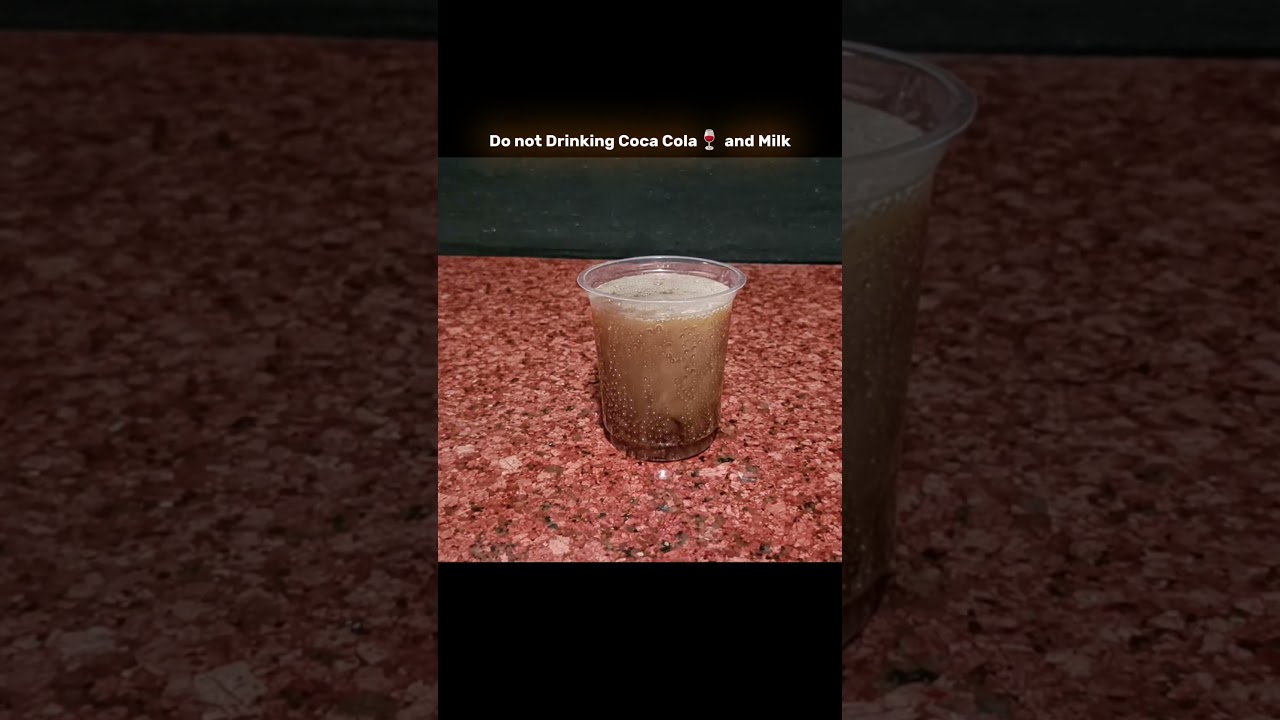 How to react Coca-Cola in milk #shorts #physics