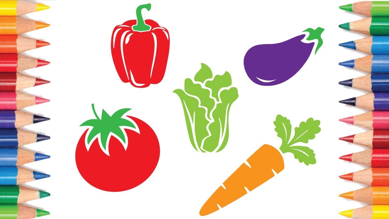Learn Name of Vegetables - Coloring Pages and Books for Children
