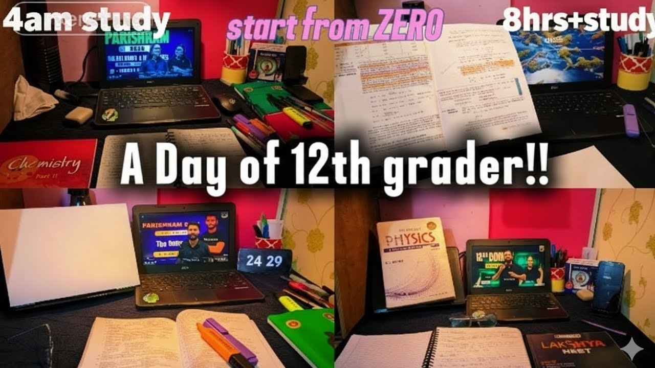 CLASS 12TH* STARTING FROM ZERO😱😭STUDYING FROM 4AM 📚 : STUDY VLOG || Unlocking 4 AM PRODUCTIVITY📝||