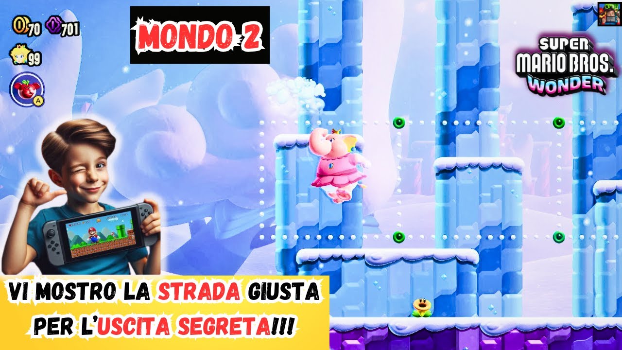 SUPER MARIO BROS WONDER - MONDO 2 - GAMEPLAY - USCITA SEGRETA E SPILLA SALTO PROLUNGATO!