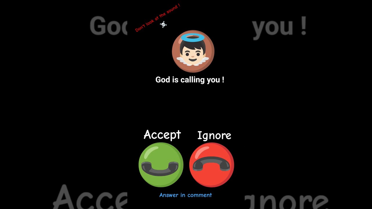 God is calling you ! what will you do accept or ignore ? answer in the comment box !